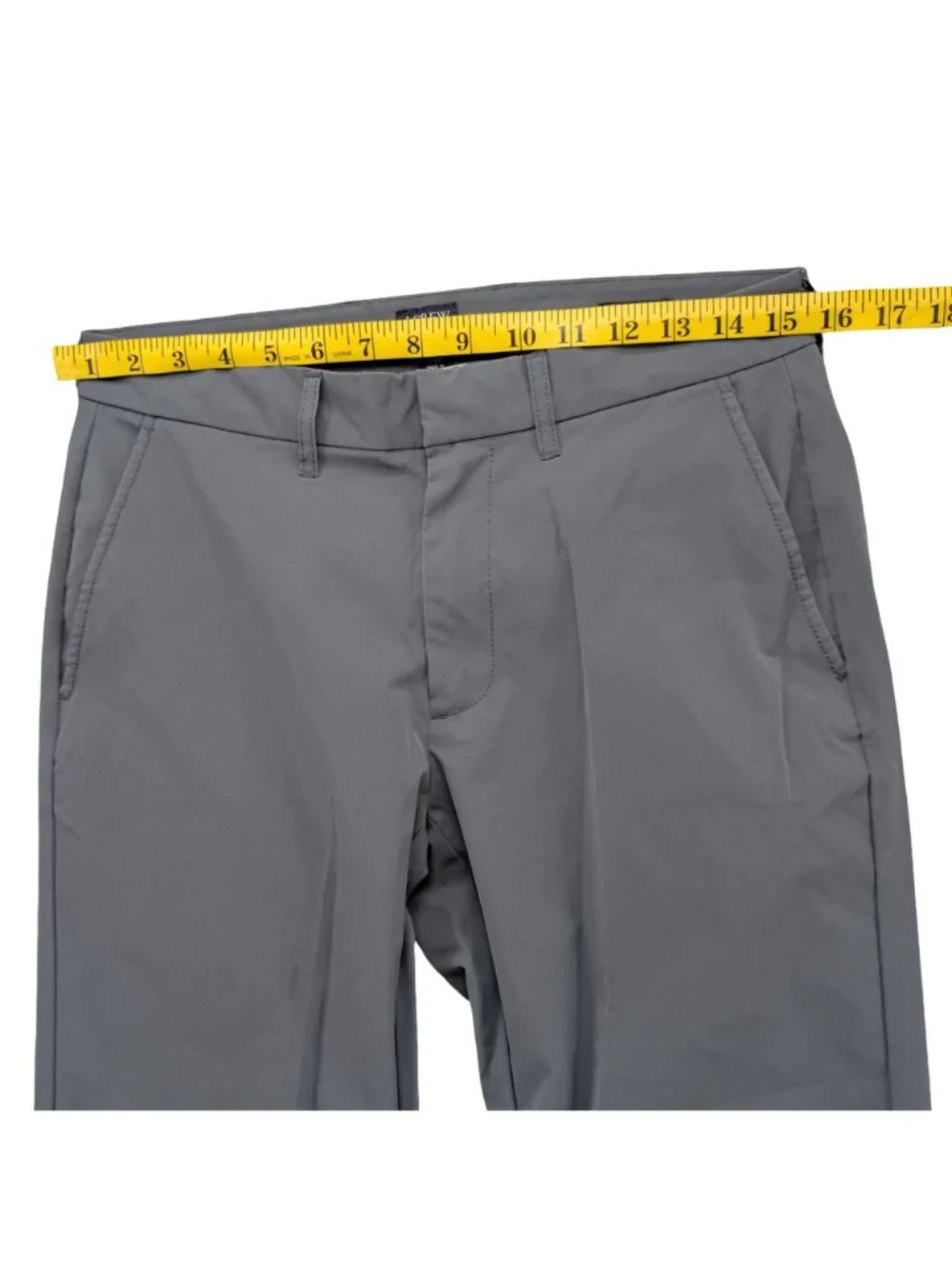 J.CREW Thompson Flex Tech Pants Mens Grey Tapered Flat Front Size 29x32
